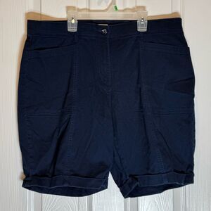 Croft and Barrow Women’s Plus Size 18 Navy Blue Shorts Pockets Summer